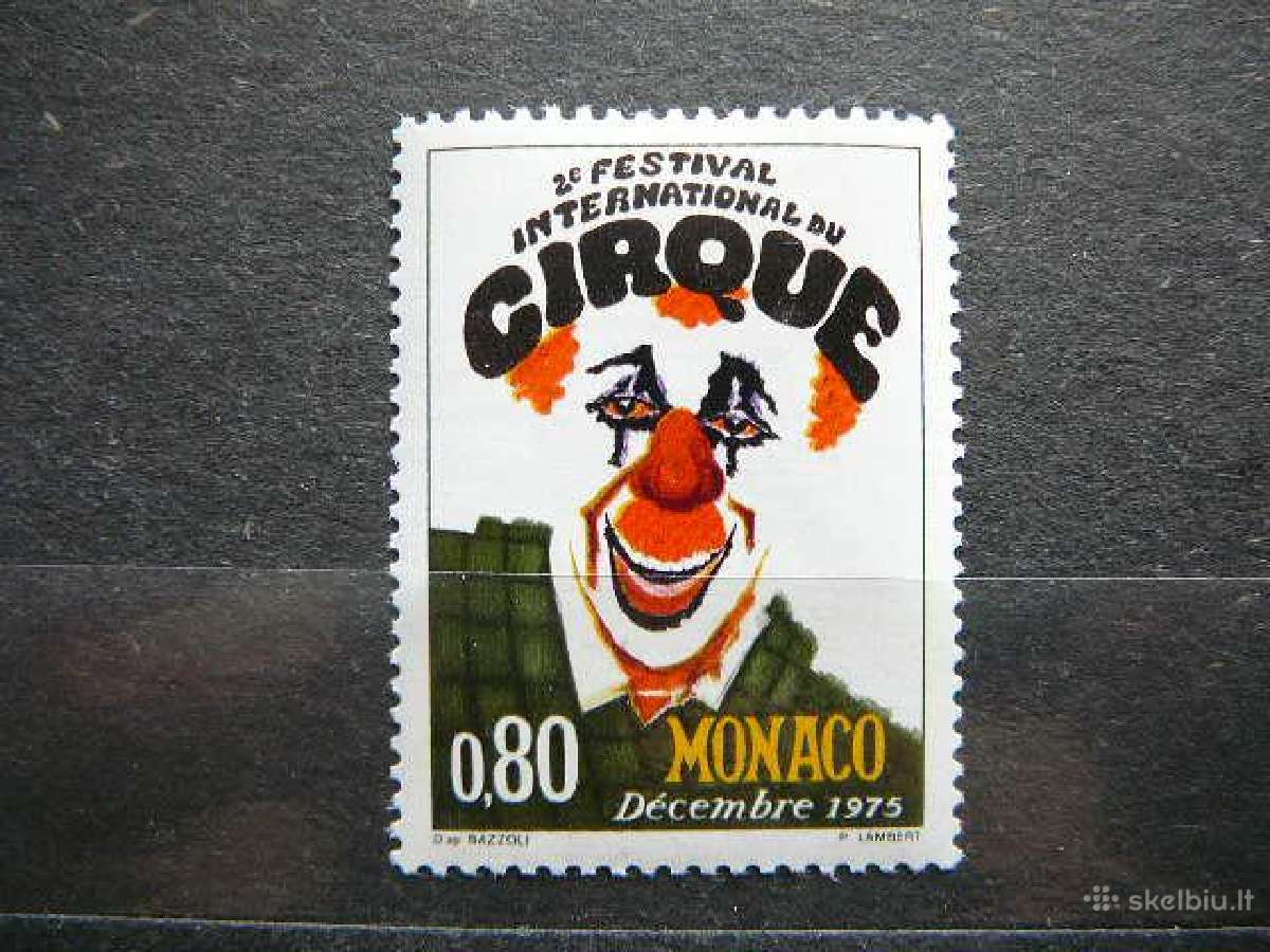 Cirkas Klounas Monakas 1975 Mnh mn1184