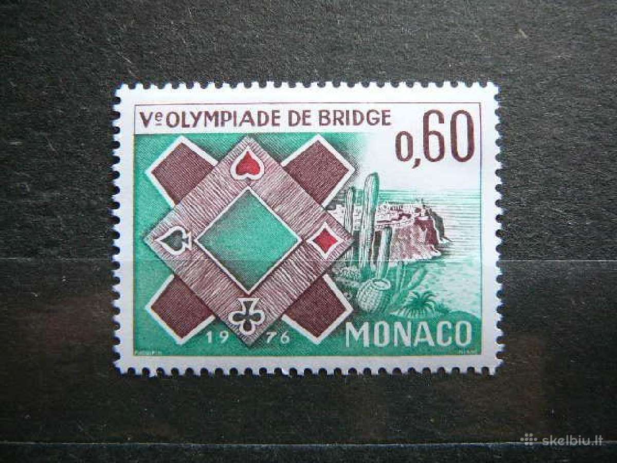 Bridzas Olimpiada Monakas 1976 Mnh mn1220