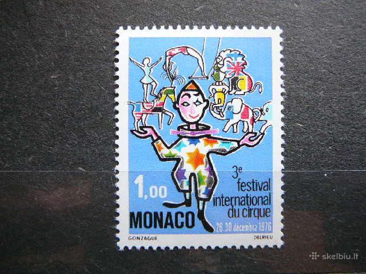 Cirkas Zonglierius Monakas 1976 Mnh mn1250