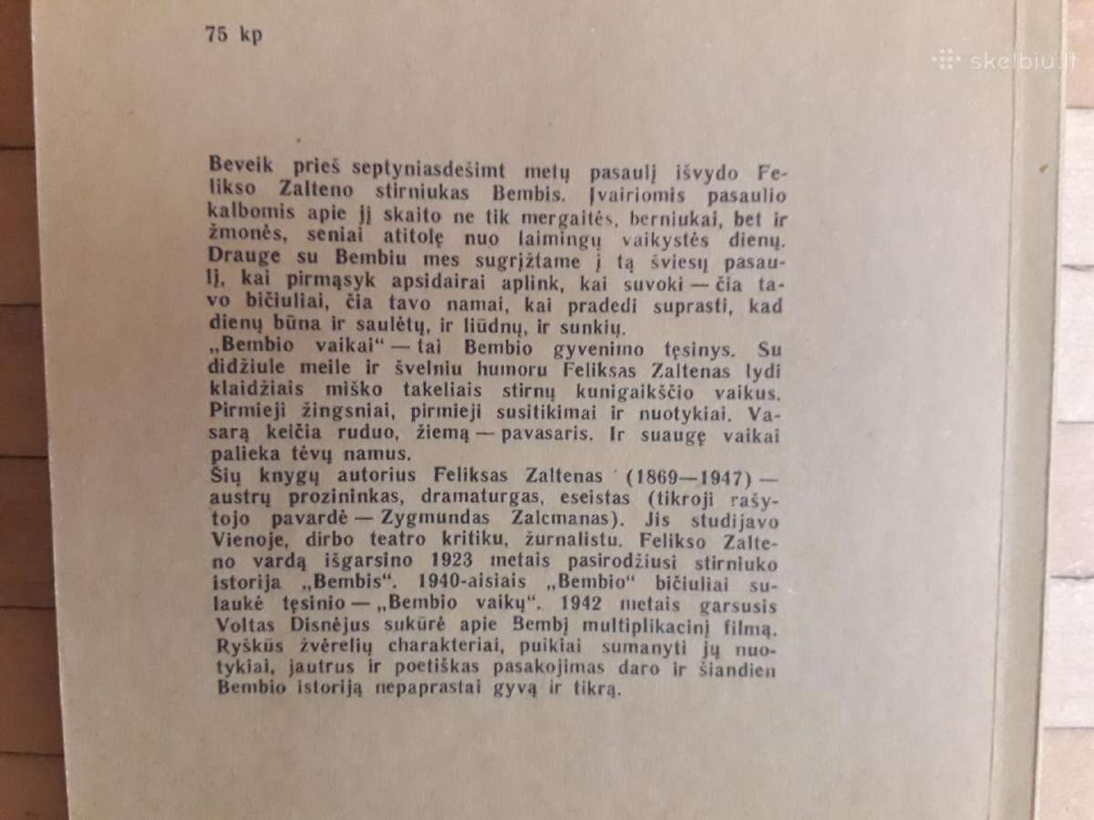 F. Zaltenas "Bembis. Bembio vaikai" - nuotraukos Nr. 8