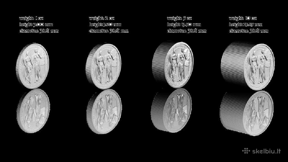 Germanijos kalykla 2021 10oz 5oz monetos - nuotraukos Nr. 3