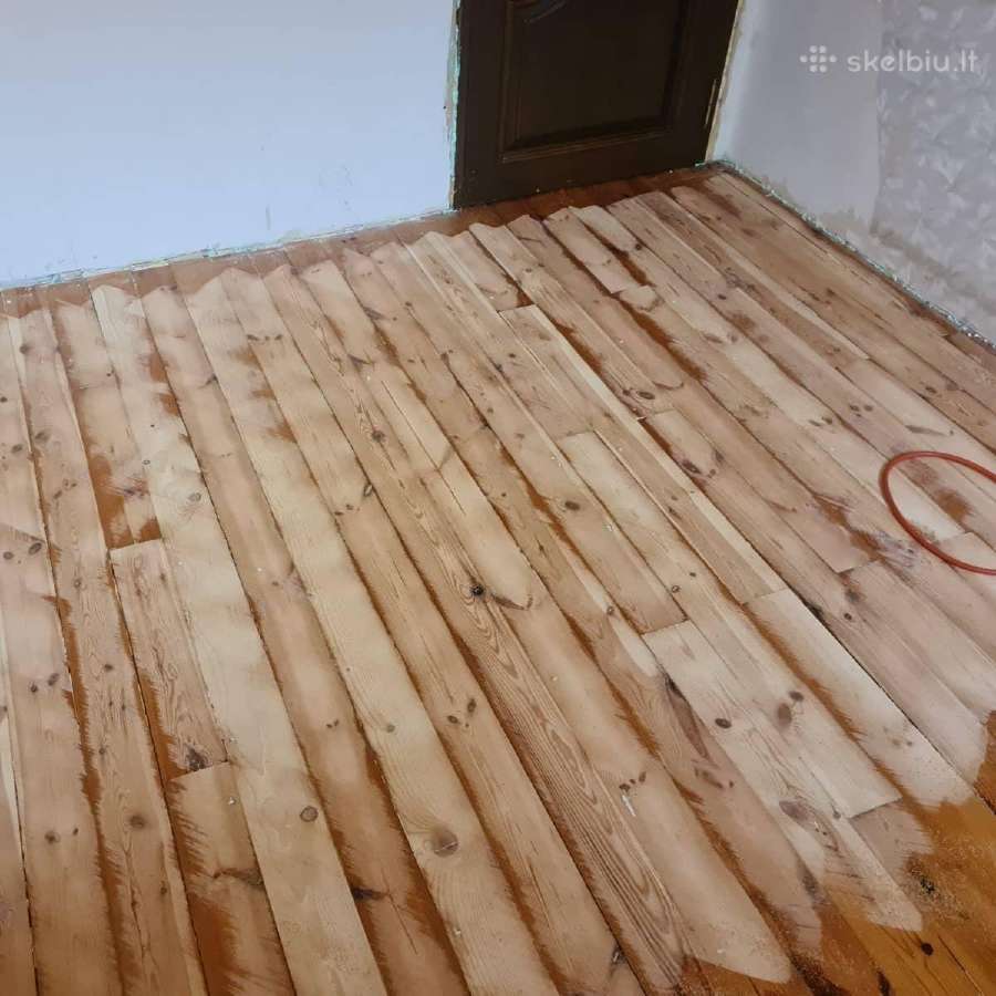 Parketo, senų, medinių grindų restauravimas - nuotraukos Nr. 8