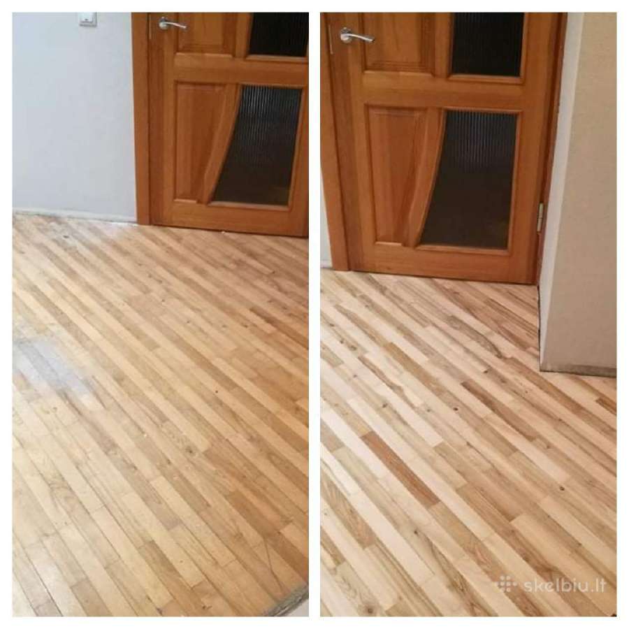 Parketo, senų, medinių grindų restauravimas - nuotraukos Nr. 20