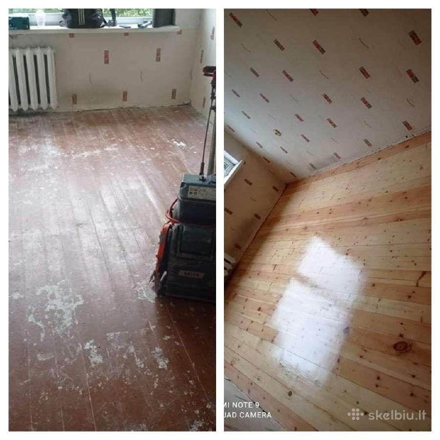 Parketo, senų, medinių grindų restauravimas - nuotraukos Nr. 22