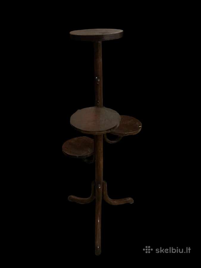 Antikvarinis retas medinis Thonet gėlių stovelis - nuotraukos Nr. 5