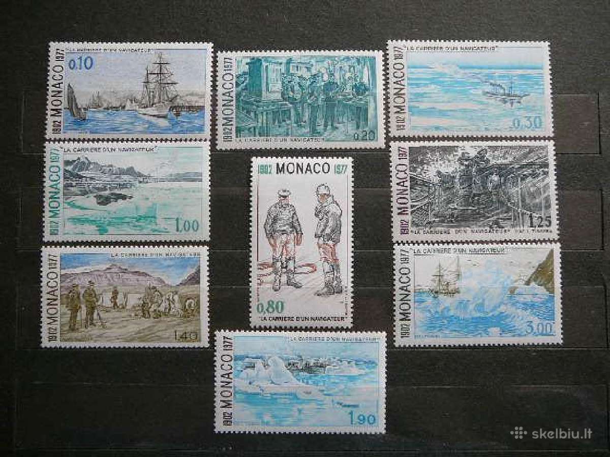 Laivai Burlaiviai Monakas 1977 Mnh mn1279