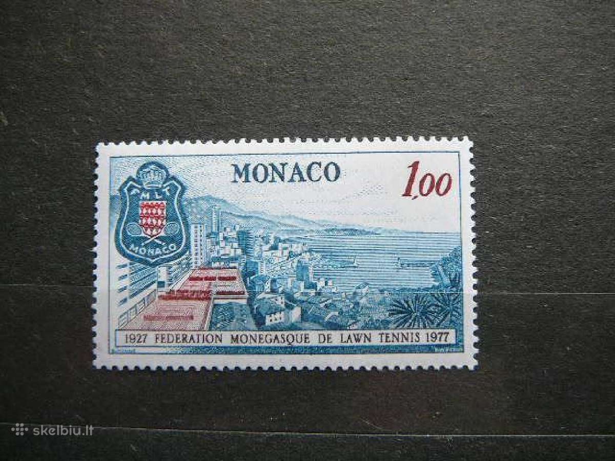 Tenisas Monakas 1977 Mnh mn1297