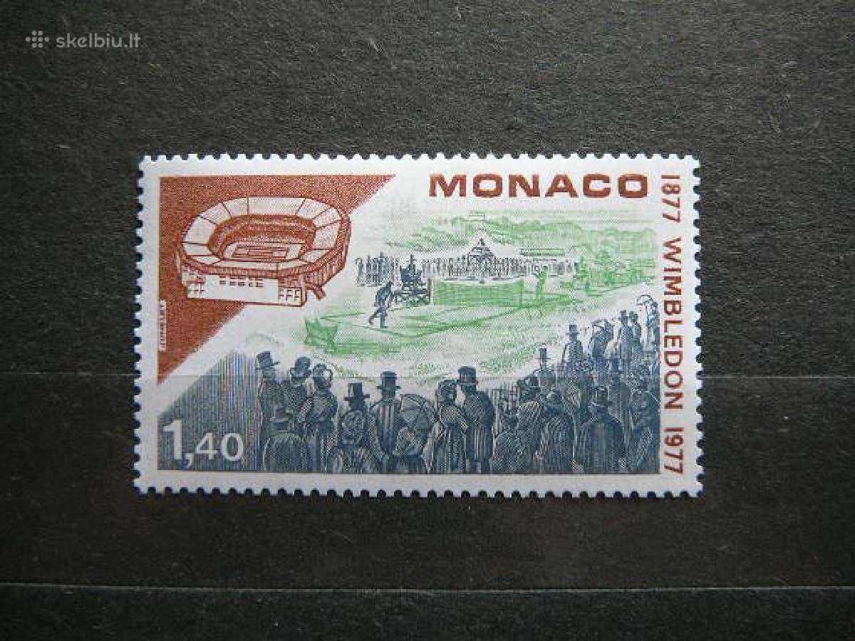 Tenisas Monakas 1977 Mnh mn1298