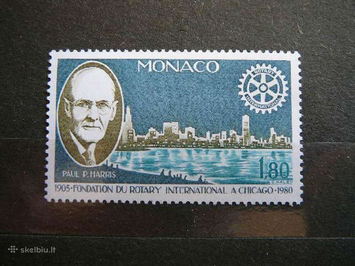 Rotary klubas Emblema Monakas 1980 Mnh mn1414