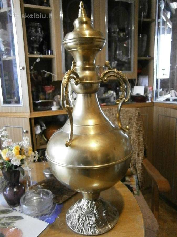 Žalvarinis indas 60cm senovinis antikinis - nuotraukos Nr. 2
