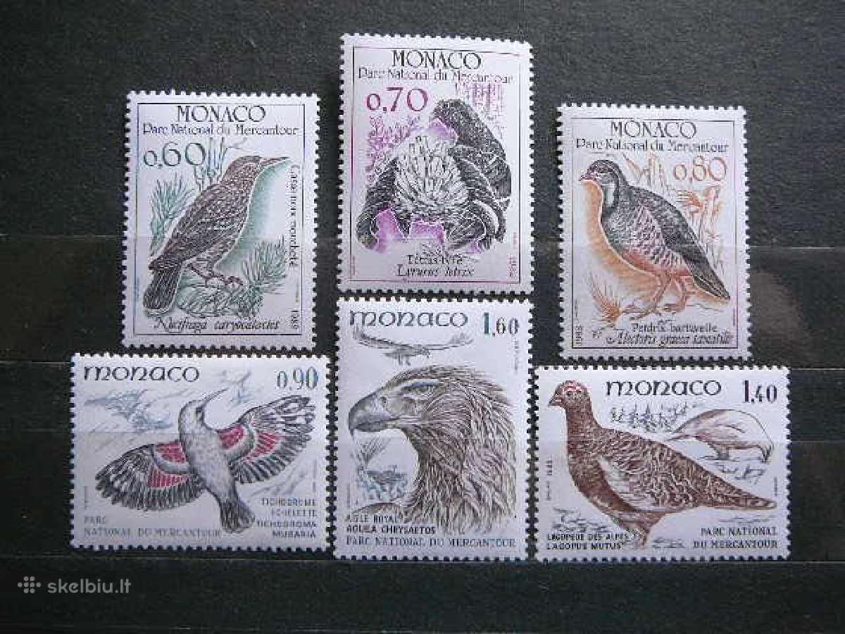 Pauksciai Monakas 1982 Mnh mn1520