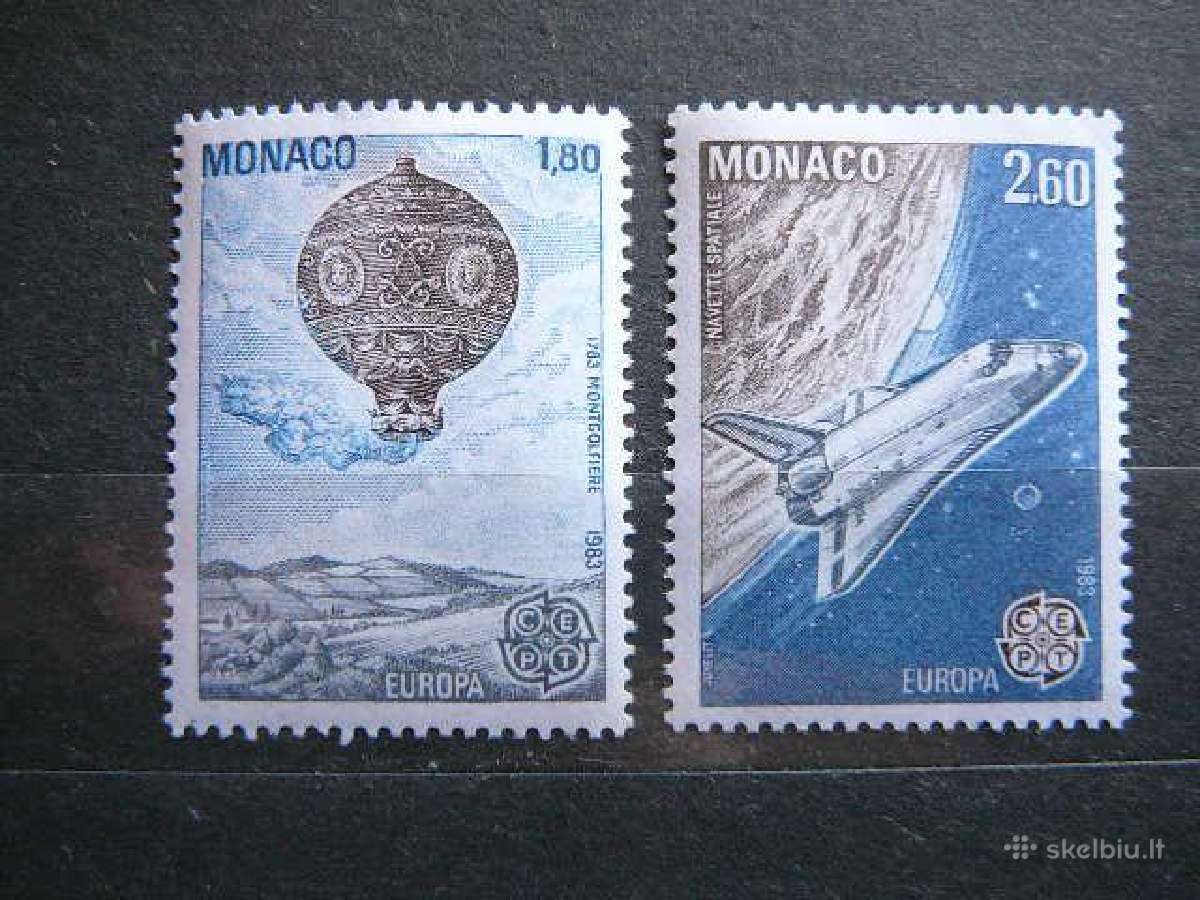 Europa Cept Kosmosas Monakas 1983 Mnh mn1579