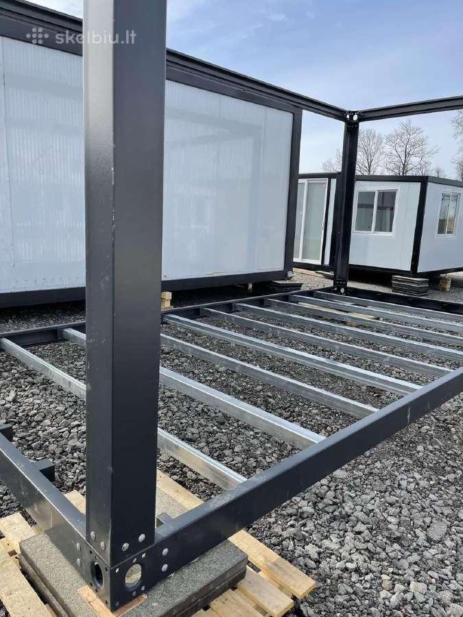 Modulinis namelis, surenkami metaliniai rėmai - nuotraukos Nr. 4