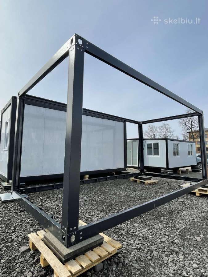 Modulinis namelis, surenkami metaliniai rėmai - nuotraukos Nr. 5