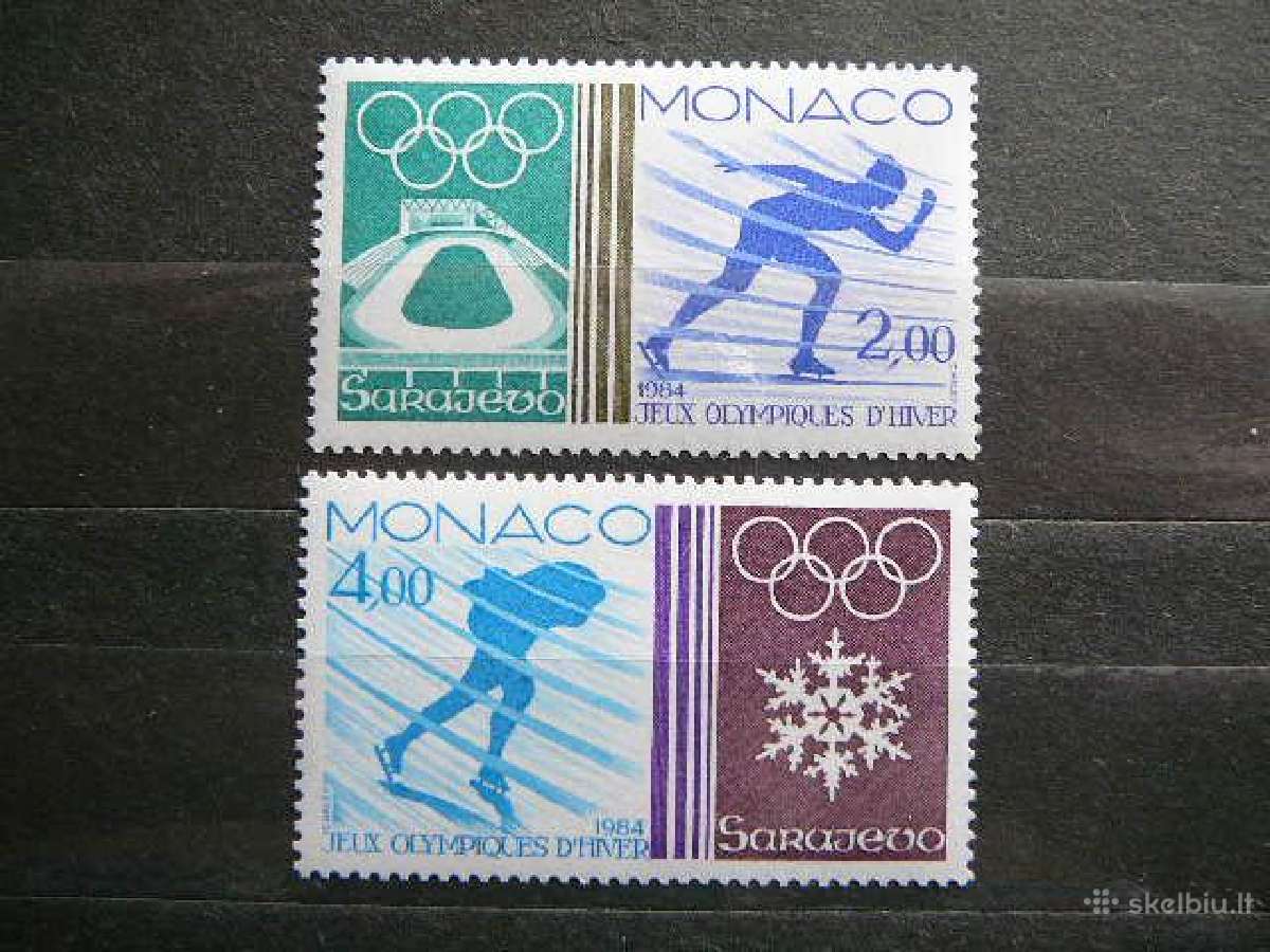 Olimpines ziemos Monakas 1984 Mnh mn1616