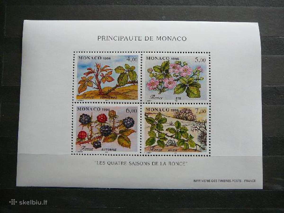 Augalai Metu laikai Monakas 1996 Mnh mn2323