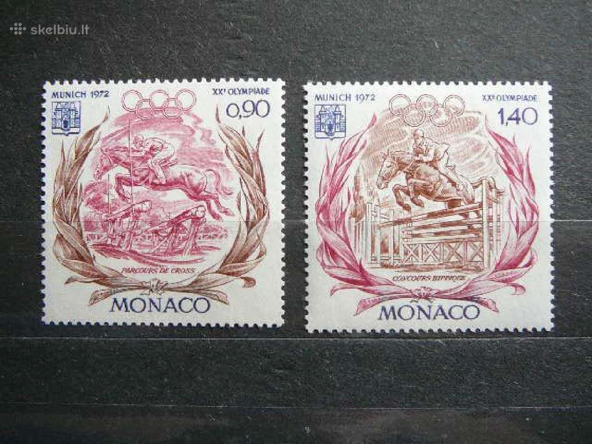 Olimpines vasaros Arkliai Monakas 1972 Mnh mn1046