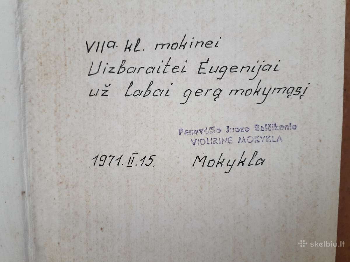 Knyga su Balčikonio vardo mokyklos antspaudu - nuotraukos Nr. 3