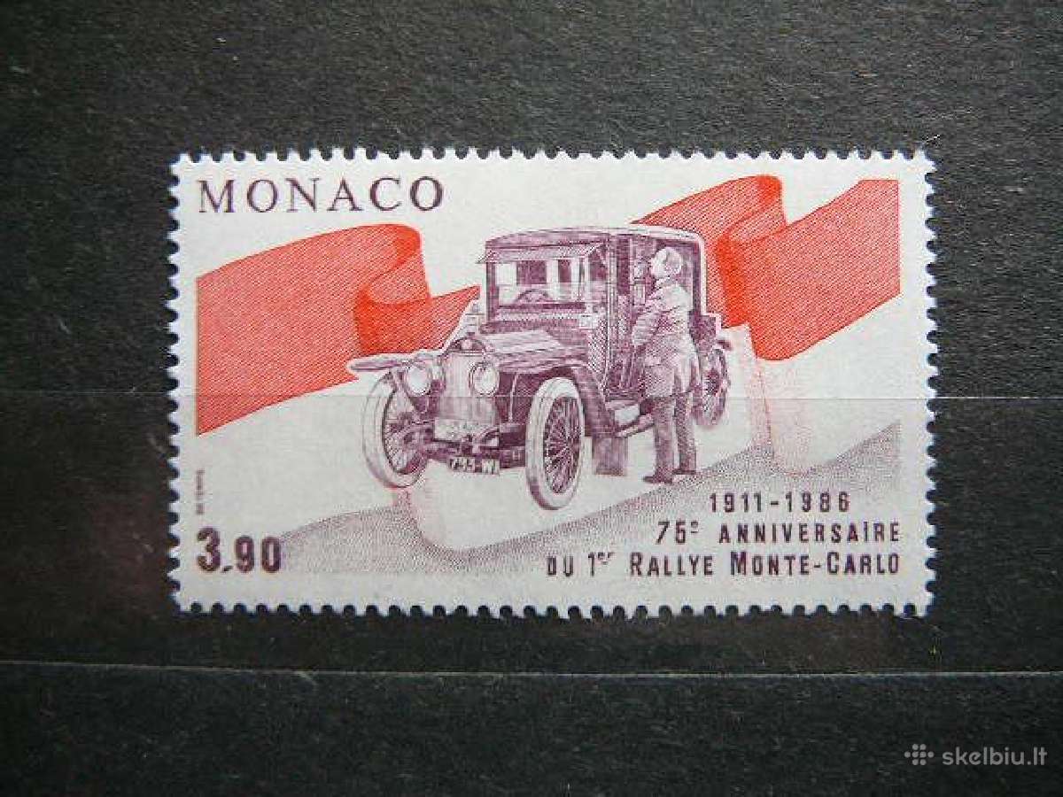 Automobiliai Ralis Monakas 1986 Mnh mn1759