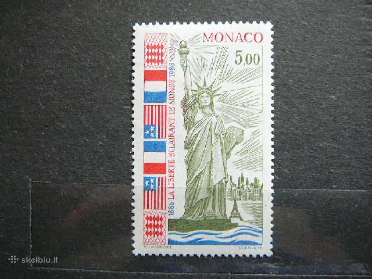 Laisves statula Niujorke Monakas 1986 Mnh mn1760