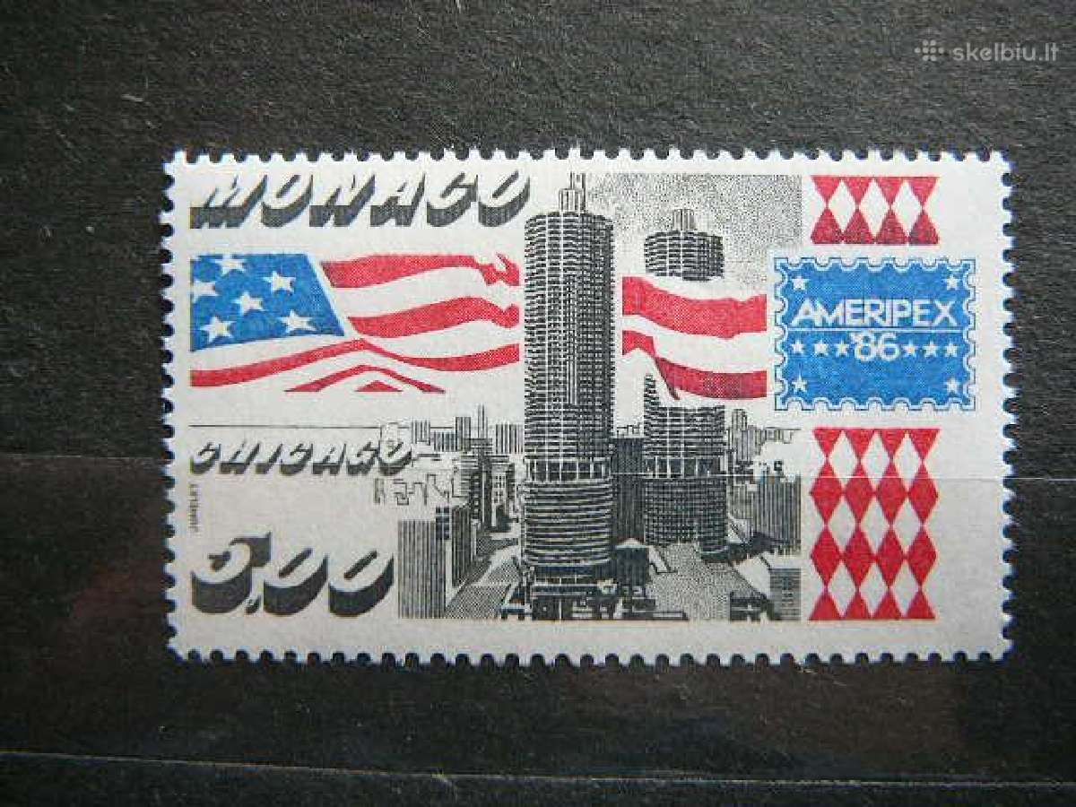 Veliavos Cikaga Monakas 1986 Mnh mn1762
