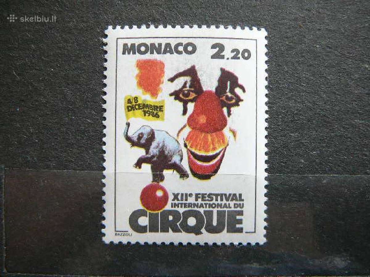Cirkas Drambliai Monakas 1986 Mnh mn1776