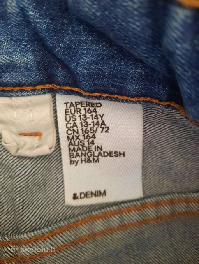 H&m mėlyni džinsai 13-14 m. paaugliui - nuotraukos Nr. 5
