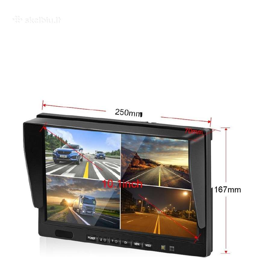 LCD monitorius 10 4ch ir keturios galinio vaizdo - nuotraukos Nr. 4