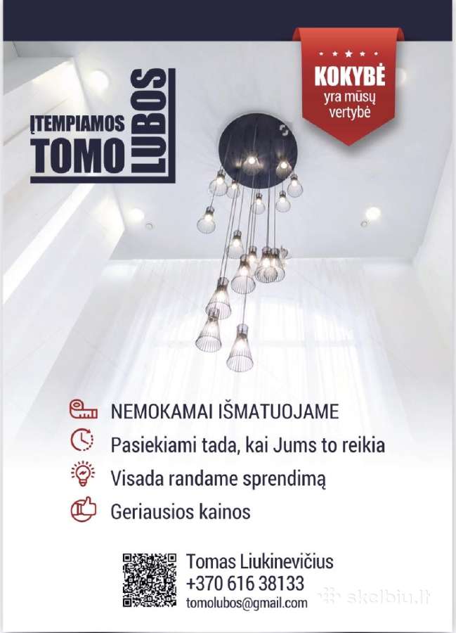 Įtempiamos lubos - Meistras į namus