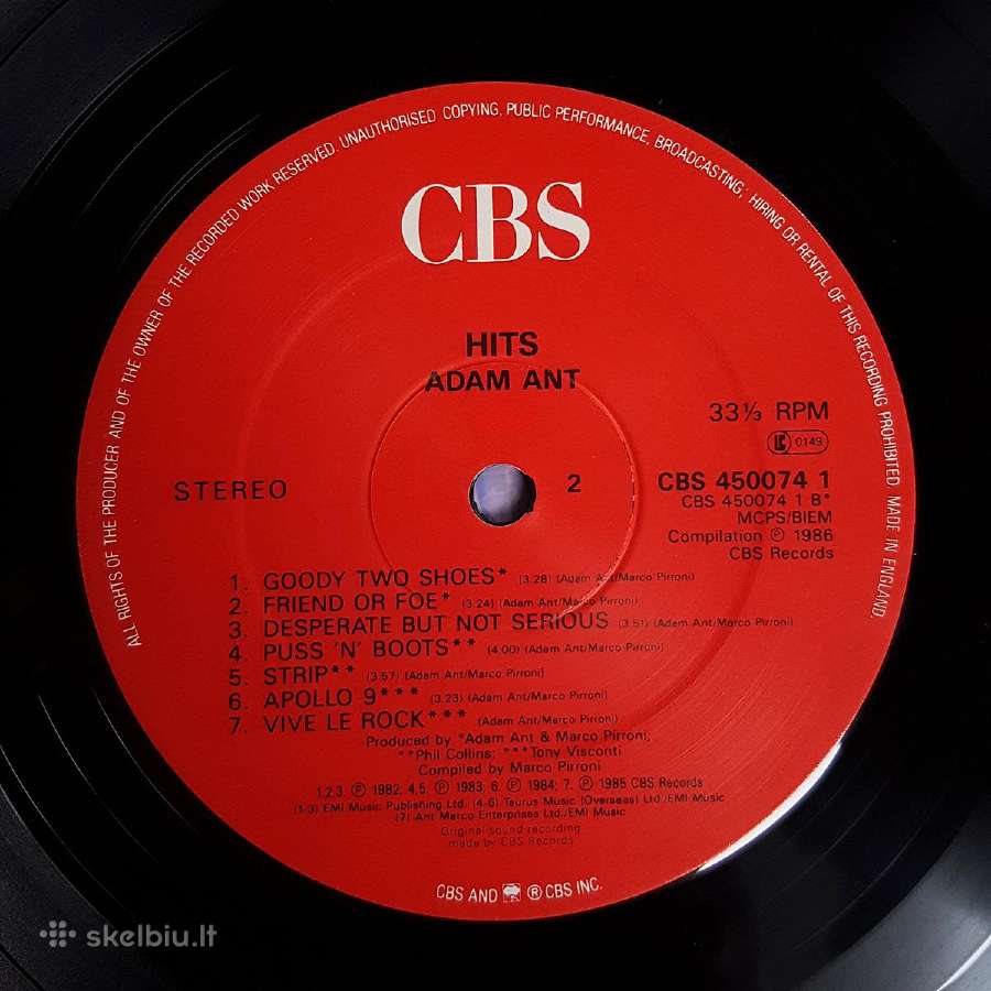 Lp. Adam Ant – Hits - nuotraukos Nr. 3