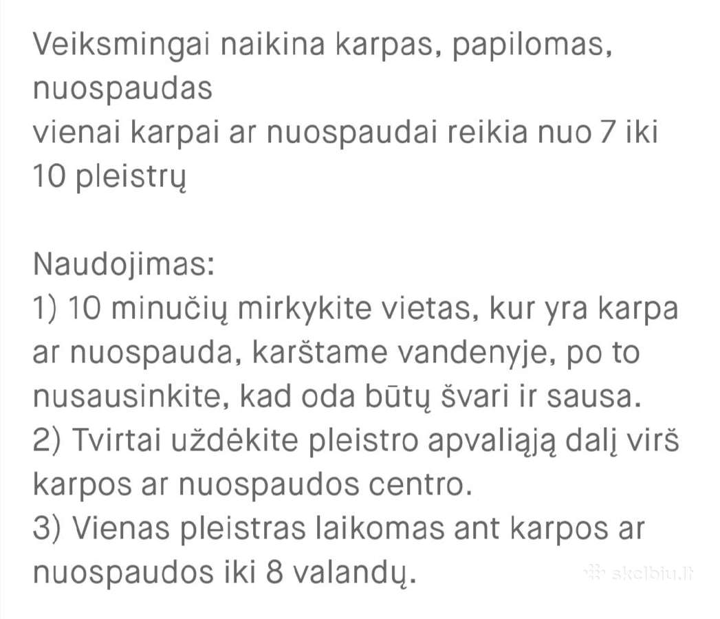 Pleistrai nuo nuospaudų ir karpų - nuotraukos Nr. 2