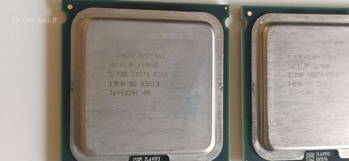 Intel Xeon procesoriai E5335 E5310 RAM 4gb 1gb - nuotraukos Nr. 6