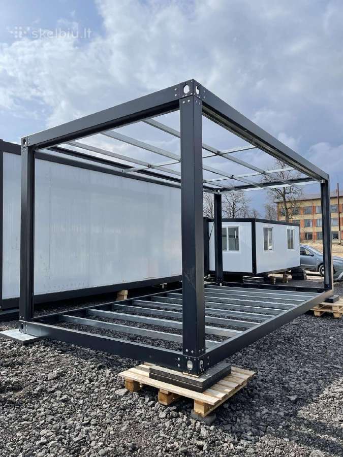 Modulinis namelis, surenkami metaliniai rėmai - nuotraukos Nr. 2