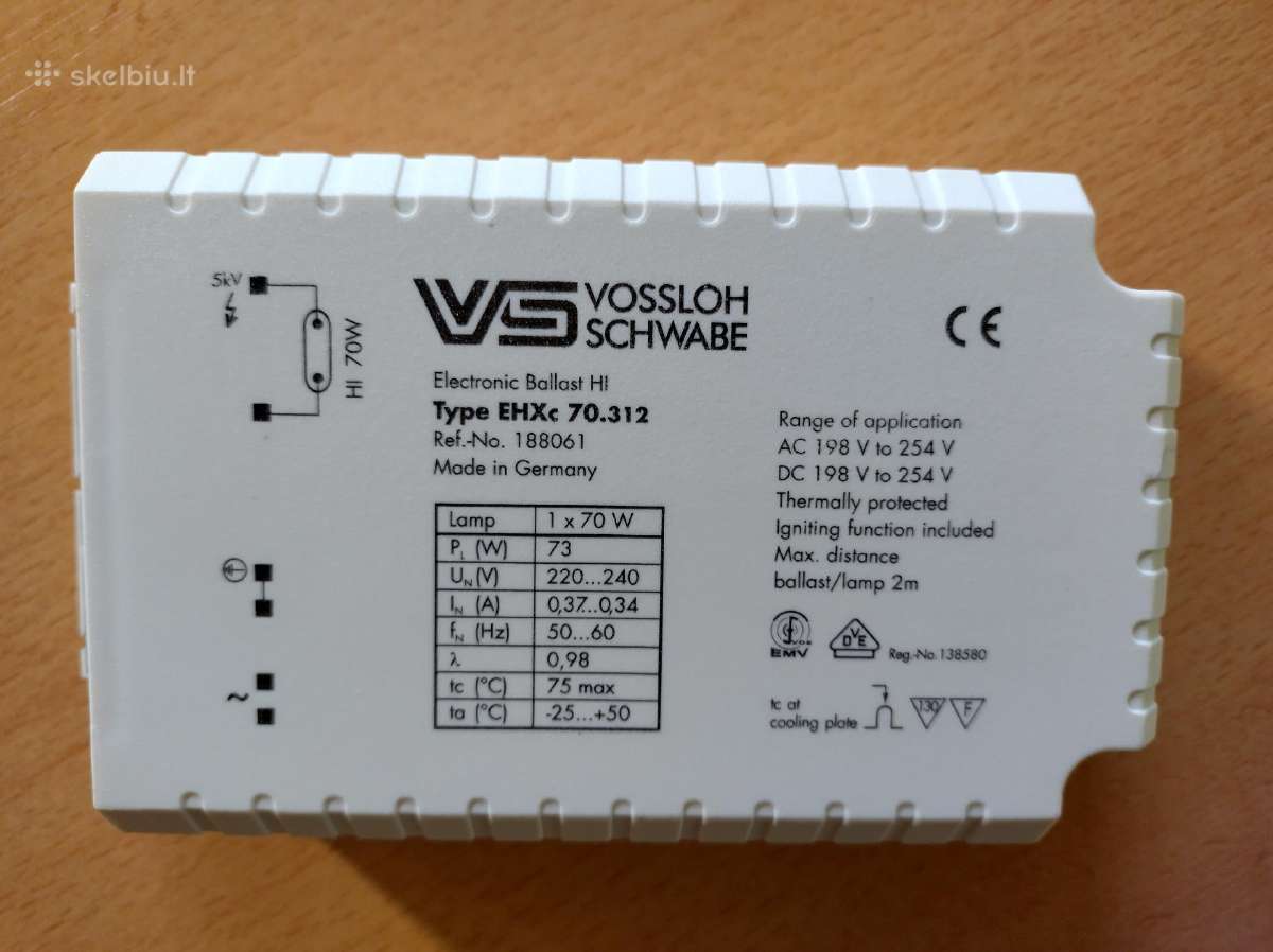 Paleidėjas metalo halogeninėms lempoms 70w - nuotraukos Nr. 4