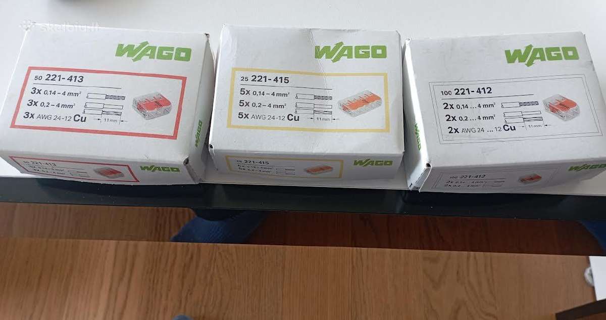 Wago jungtys,laidų kontaktinės kaladeles - nuotraukos Nr. 2