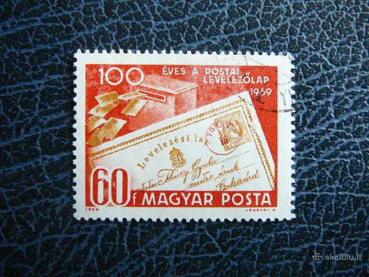 Pasto kortele Vengrija 1969 antsp v2543a