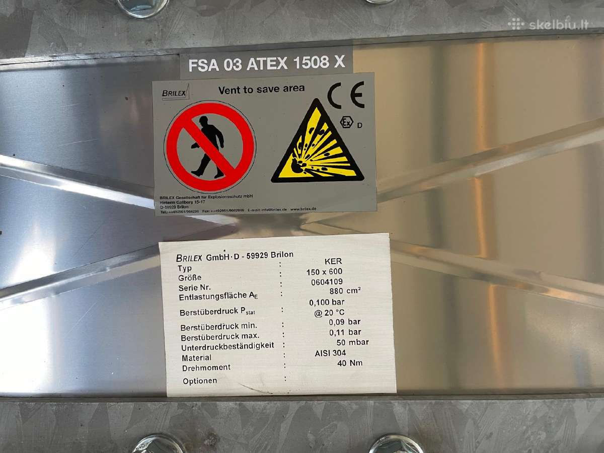 Sprogimo liukai, panelės Brilex Fsa 03 Atex 1508x - nuotraukos Nr. 5