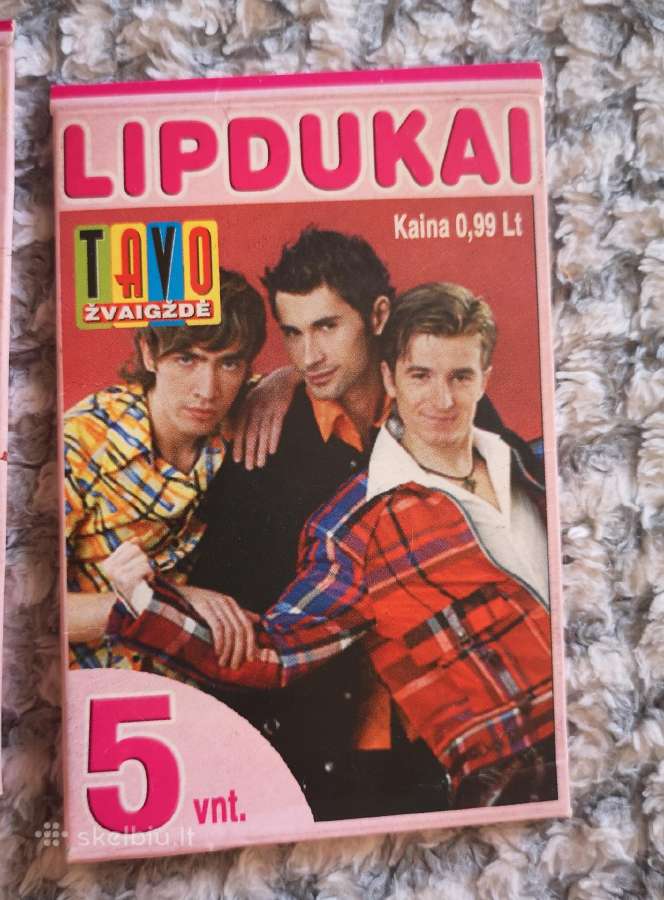 Įžymybių lipdukai 5 vnt pokelyje