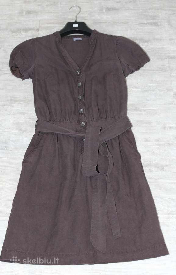 Elegantiška tamsiai ruda suknelė su dirželiu. - nuotraukos Nr. 10