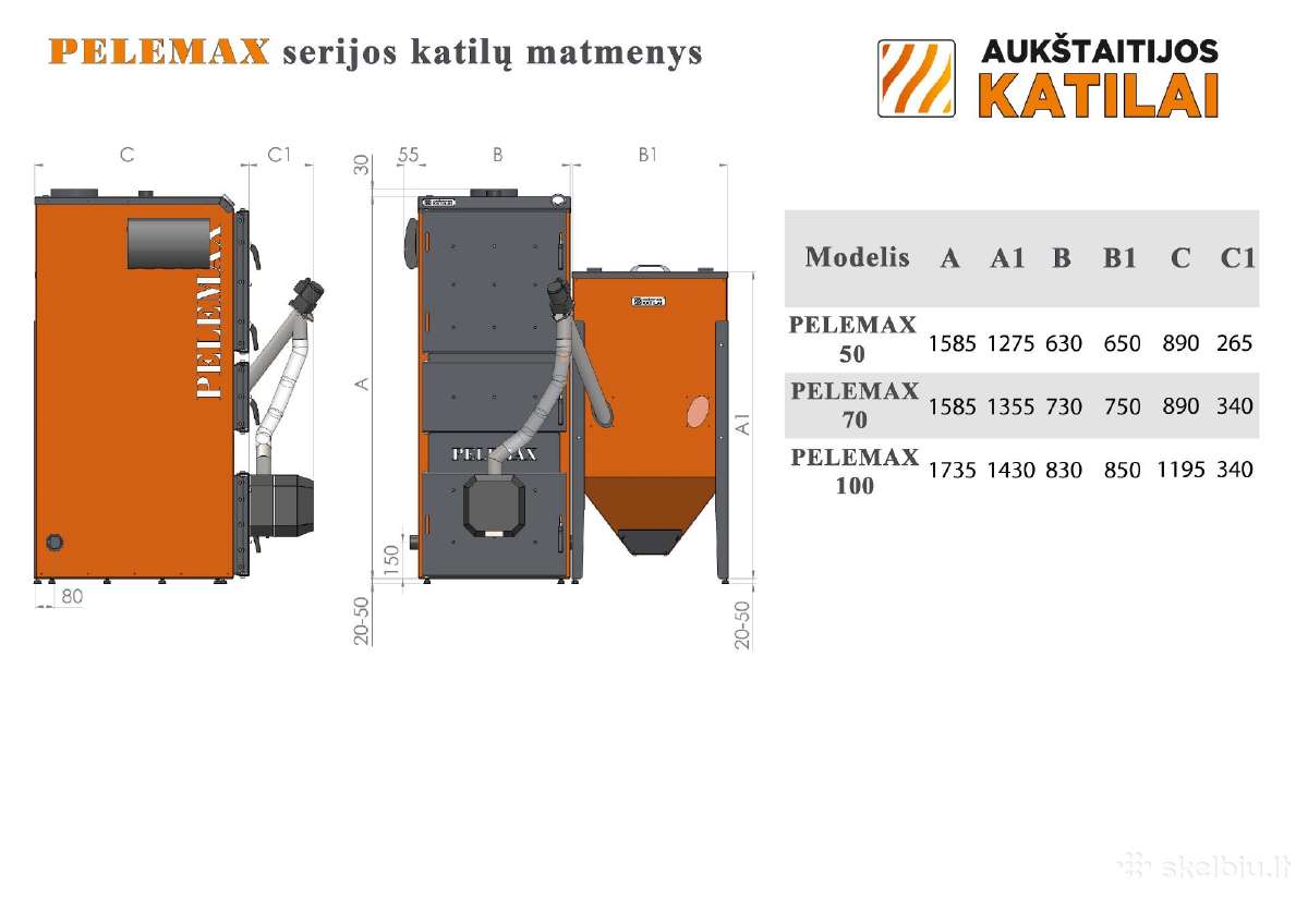 Pramonės granuliniai katilai "Pelemax" 50,70,100kw - nuotraukos Nr. 3