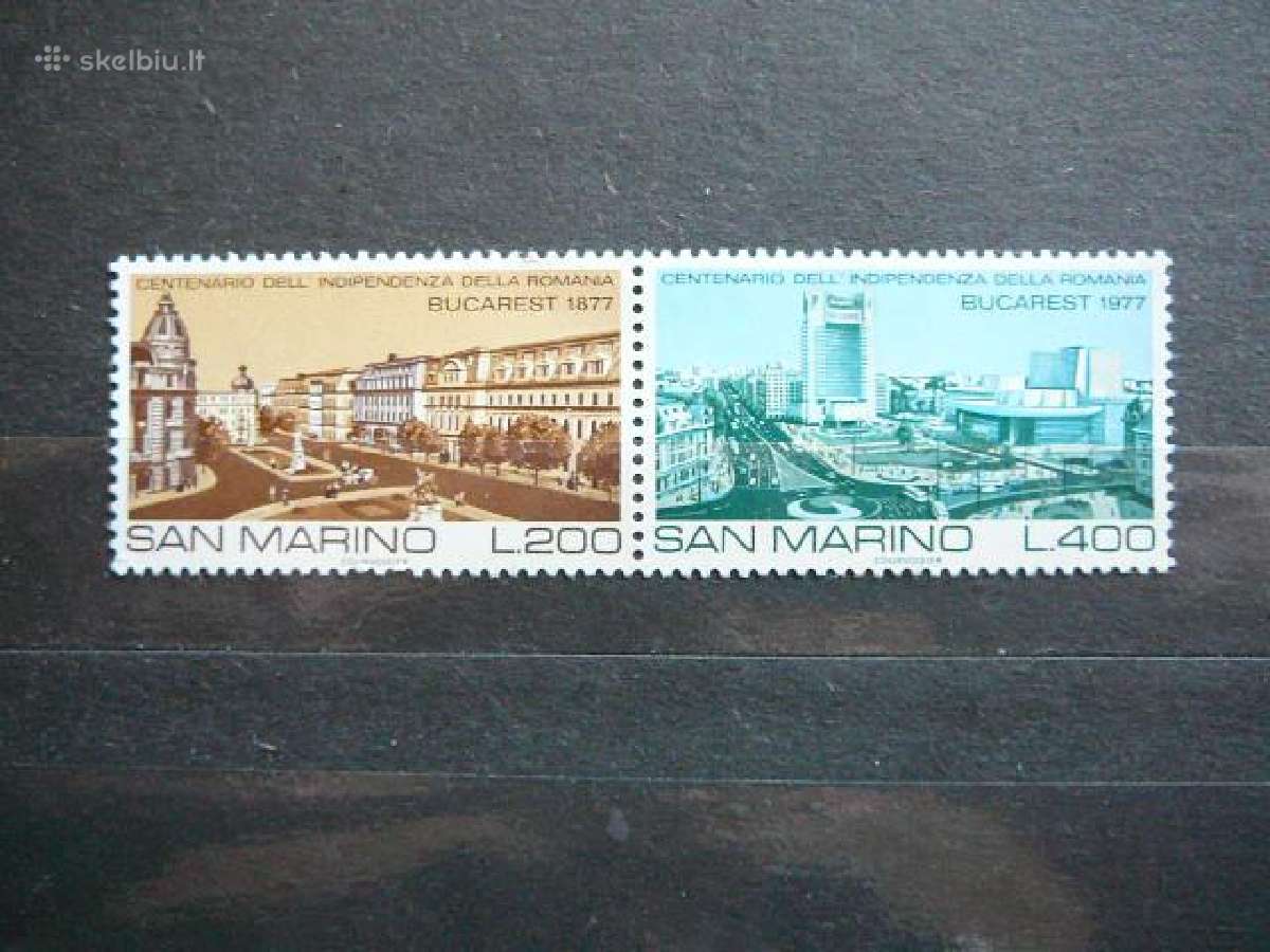 Miestai - Bukarestas San Marinas 1977 Mnh smr1145