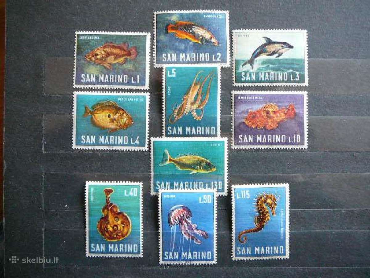 Zuvys Juros fauna San Marinas 1966 Mnh smr869