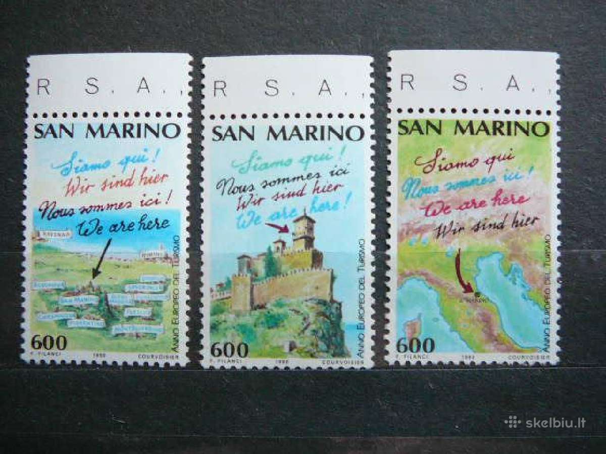 Turizmas San Marinas 1990 Mnh smr1435