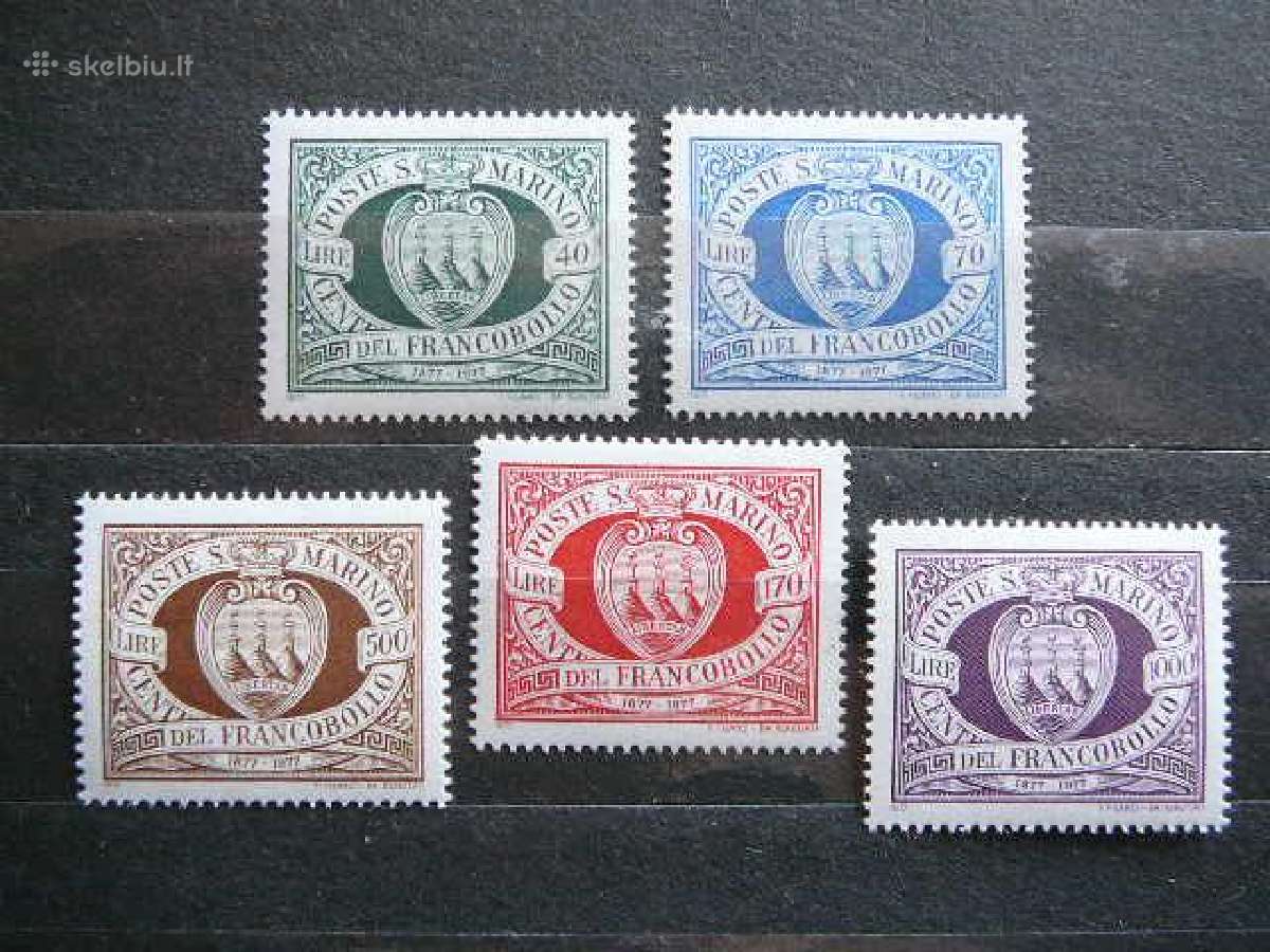 Bokstai San Marinas 1977 Mnh smr1139