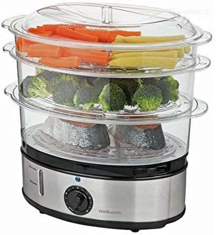 Garpuodis Cookworks 3 Bowl 800 Watts 9 Litres Stea