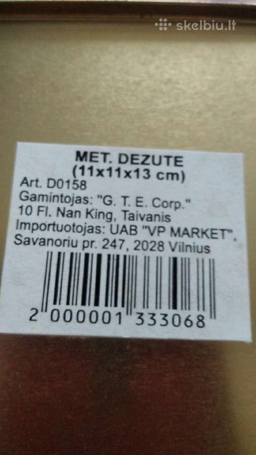 Metalinė dėžutė biriems produktams - nuotraukos Nr. 2