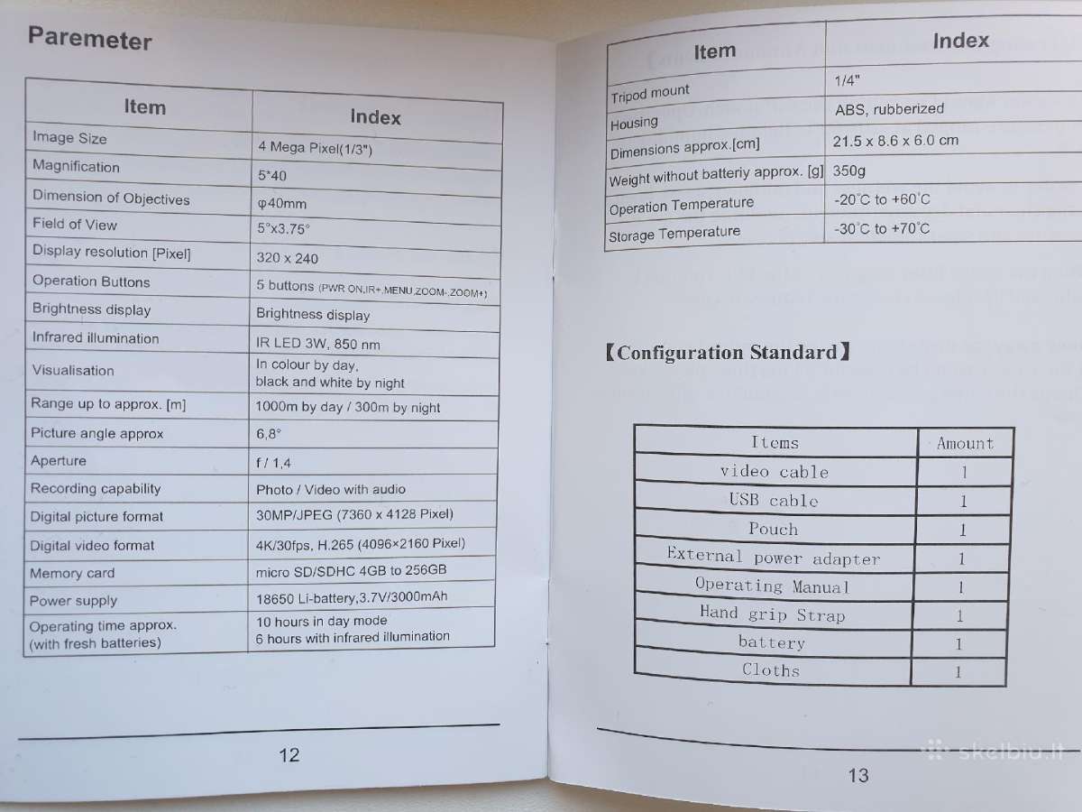 Monokuliaras naktinio matymo prietaisas N400 - nuotraukos Nr. 6