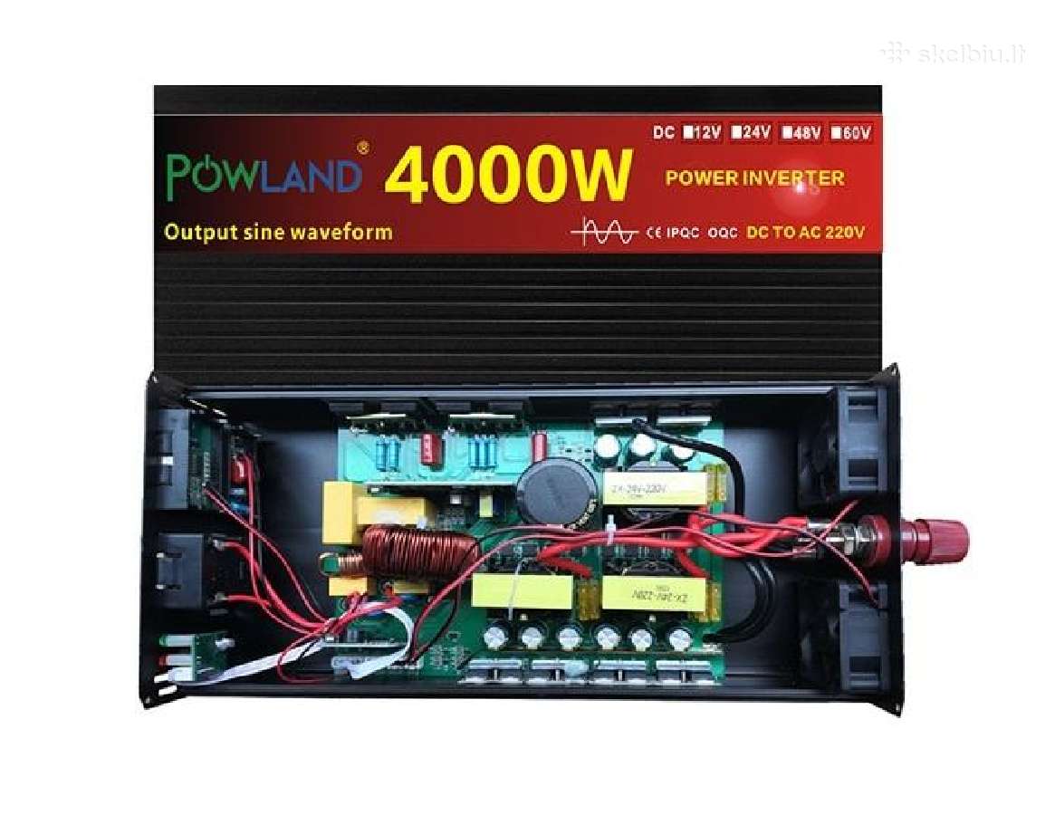 Inverteris 24v į 220v 3000w sunkvežimiui sinusoide - nuotraukos Nr. 4