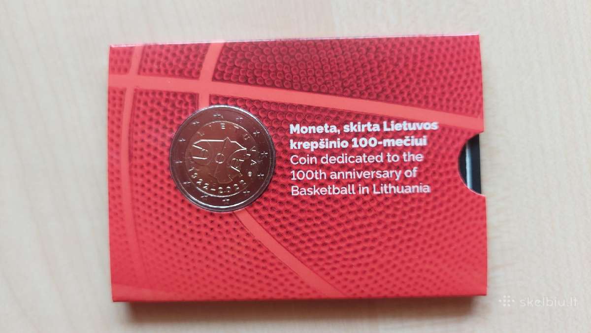2022 m. 2eur Lietuvos krepšinio 100 Bu