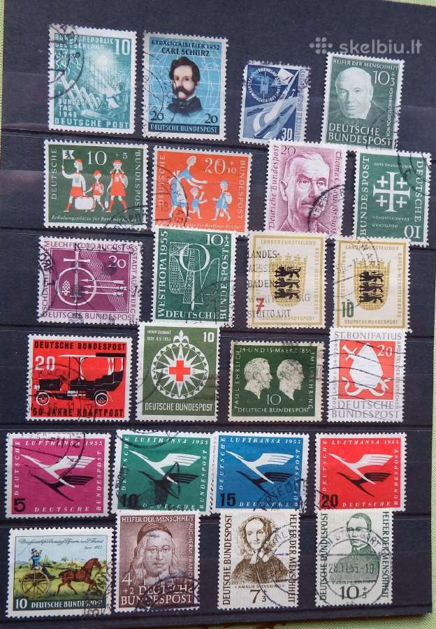 Vokietijos pašto ženklai 1949-1956 m.
